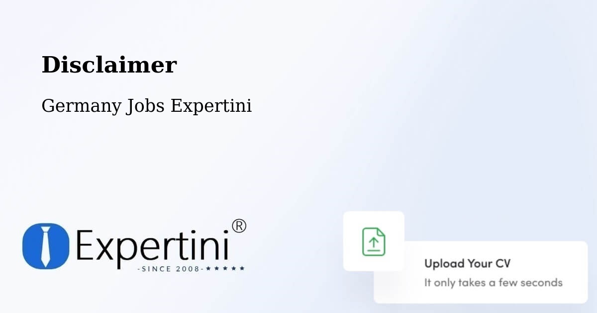 Disclaimer – Daisendorf - Germany Jobs Expertini